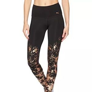 Puma black and gold legging xs